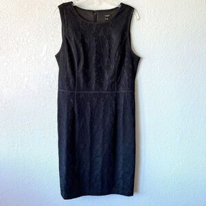 Ann Taylor black size 14 sleeveless lace overlay dress